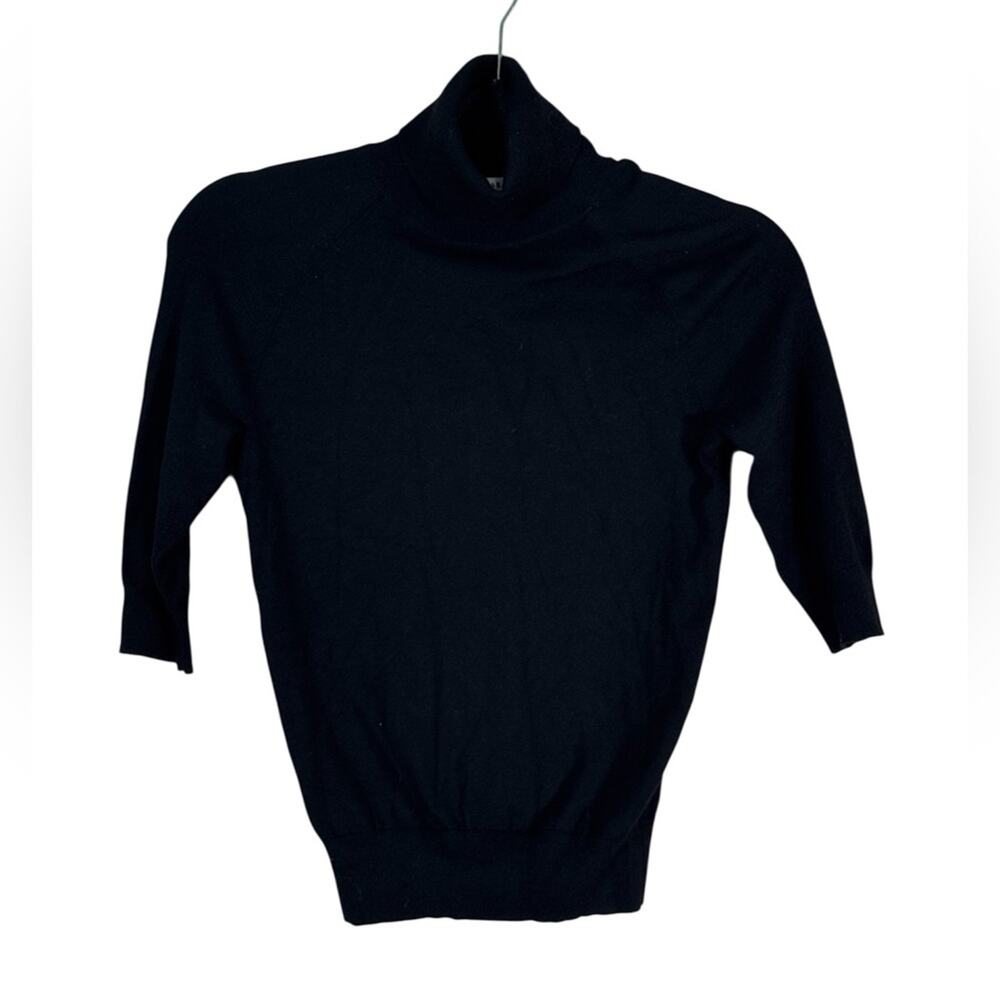 Babaton Aritzia Black Turtleneck Sweater Womens XS Preppy Academia Classic